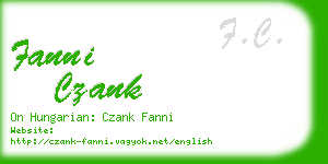 fanni czank business card